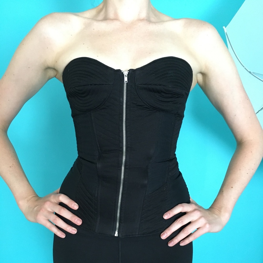 ASOS black strapless top. Size 4.